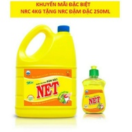 [HCM]MỚI- Can Nước Rửa Chén NET 4kg Hương Chanh - Tặng chai NRC 250g Đậm Đặc thumbnail