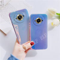 เคสโทรศัพท์มือถือ2023 TPU เนื้อนิ่มโปร่งใสสำหรับ Realme 11 / Realme 11 Pro/ Realme 11 Pro + เคสใส่โทรศัพท์กันกระแทกสีม่วงไล่ระดับสี Realme11 Pro Plus ปลอกซิลิโคน