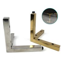 4Pcs Cabinet Feet Metal Furniture Legs Heihgt 15cm for Replacement Sofa Bed Foot Coffee Table Adjustable Legs Gold Silver Furniture Protectors Replace