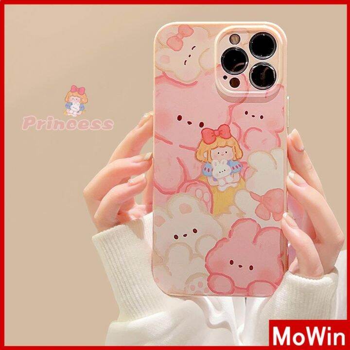 mowin-เข้ากันได้สำหรับ-เคสไอโฟน-เคสไอโฟน11-เคส-สำหรับ-iphone-14-เคสไอโฟนครีมเคสนิ่มเคลือบมัน-กันกระแทกฝาครอบกล้องป้องกันหมีน่าร