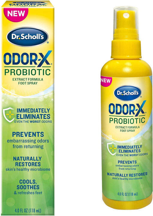 Dr. Scholl's Probiotic Foot Spray 4oz Immediately Eliminates and