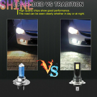 Shine 2x H7 LED FOG headlight KIT 50W 14000LM หลอดไฟรถยนต์6000K Driving DRL Lamp