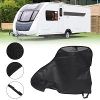 RV Caravan Trailer Towing Cover Waterproof Rain Snow Dust Protection Cover with Buckle strap UV-Blockage RV Towing Hitch Cover Trailer Accessories