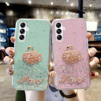 เคสโทรศัพท์ Galaxy S23 Fe S23 ultraพิเศษ S23+ แฟชั่นดีไซน์รูปหงส์เพชรสุดหรูเลื่อมระยิบระยับนิ่มโปร่งใสปลอกซิลิโคนเคสSamsung S23fe เคสโทรศัพท์ฝา