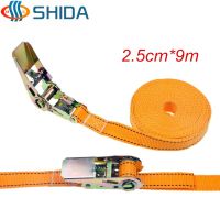 Hot Sale 1Pcs 1 Inch * 9 Meters 900KG Cargo Lashing Polypropylene Webbing Strap,Ratchet Tie Down Cam Metal Buckle Assembly Sling