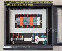 ตู้คอมบายเนอร์ SUNTREE AC-DC combiner, solar distribution board ใช้กับงานติดตั้งระบบโซล่าเซลล์ แบบ 2 สตริง ขนาด 5-8กิโลวัตต์ 1เฟส พร้อม AC เบรกเกอร์ RCBO