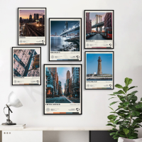 New York City Travel Landscape Poster-โซโห,บรองซ์,แฮมป์ตัน,แม่น้ำฮัดสัน,บรูคลิน,Wall Street,ภูเขา Catskill,Long Island-การตกแต่งผนังที่สมบูรณ์แบบสำหรับบ้านหรือที่ทำงาน