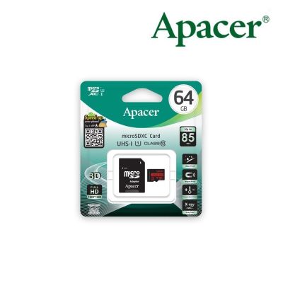 Apacer MicroSDXC/SDHC UHS-I Class10 ReadSpeed upto 85 MB/s ขนาด 64GB
