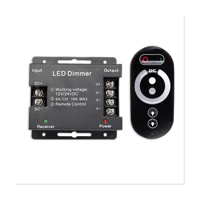 18A LED Monochrome Controller Dimmer 12V 24V with RF Wireless Touch Remote Control for Single Color Light Bar