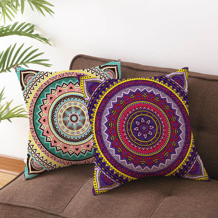 cod-boho-โบฮีเมียน-mandala-ปลอกหมอนหมอนอิงโซฟาหนังพีช