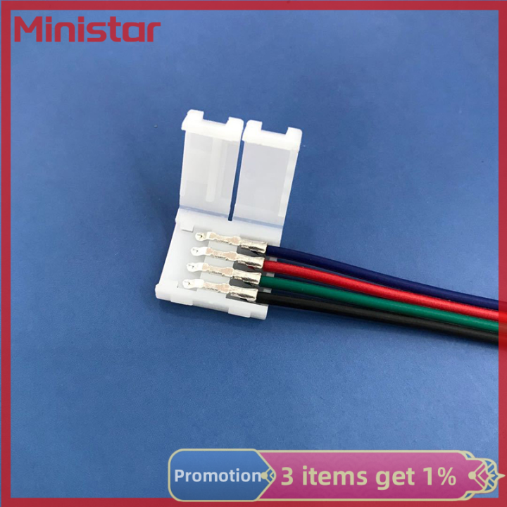 Ministar 1pcs 4pin 10mm Rgb Led Strip Connector Free Welding Connector For 5050 Smd Rgb Led 