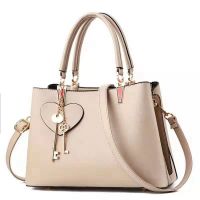 Fashion Korean Ladies Messenger Bag Large Capacity Love Key Solid Color Top Handbag Female