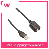 ELECOM USB Cable Extension USB2.0 (USB A male to USB A female) with built-in magnet 1m Graphite USB-EAM1GT