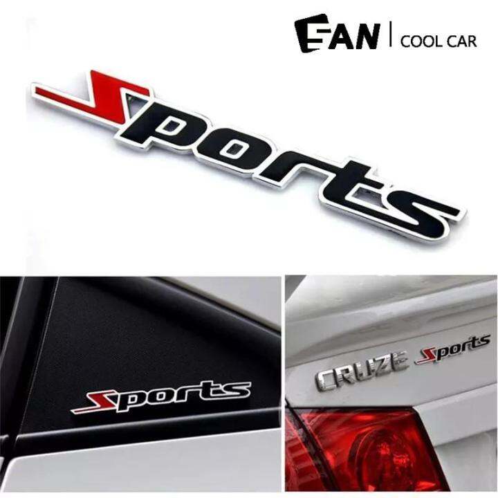 Sports Car Stickers Metal Emblem Chrome 3D Auto Sticker Personality