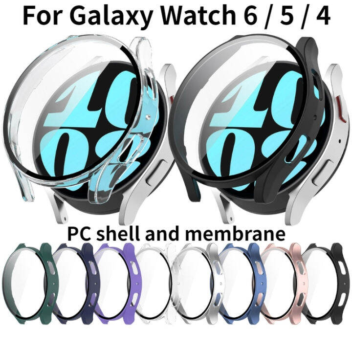 สำหรับ-samsung-galaxy-watch-6-galaxy-watch-5-galaxy-watch-4-ปกป้องหน้าจอฟิล์มนิรภัย-fender-housing-รวมทุกอย่าง-dropship