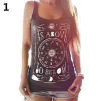 Women Sun Arc Hem Summer Casual Tank Top