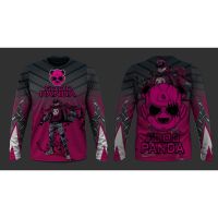 [In stock] 2023 design Full Sublimation Longsleeve, Full Print, Spandex Materials, FOOD PANDA MAGENTA，Contact the seller for personalized customization of the name