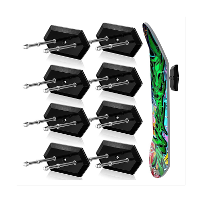 8 Pack Skateboard Wall Mount with Screw Floating Skateboard Hanger Skateboard Mount Hanging Skateboard Stand