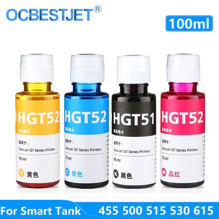 100ML/Chai Mới Cải Tiến Mực Nhuộm Để Thay Thế Cho HP Smart Tank 450 455 500  510 515 516 519 530 559 570 610 615 651 Máy In GT51 