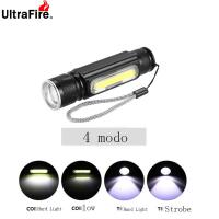 USB COB LED work light escopic flashlight charging 18650 flashlight torch light flash light magnetic headlight flashlight tac