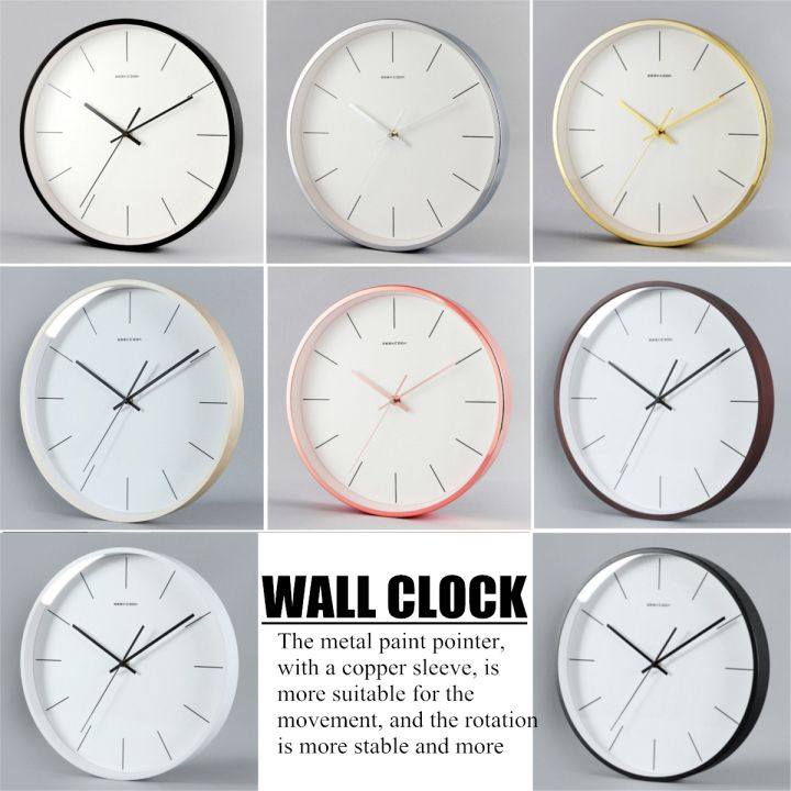 Silent Digital Big Wall Clock Simple Nordic Large Wall Clock Modern ...