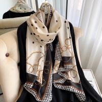 【Miki Xinyuan】180X90Cm LuxuryWomen ScarfSilk ShawlWrap Soft Female EcharpeBeach Stole Bandanna Foulard Muffler