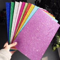 10pcs A4 Colored Dust Sponge Craft Paper DIY Handmade Scrapbooking Craft Flash Foam Paper Glitter Manual Art Materials Supplies