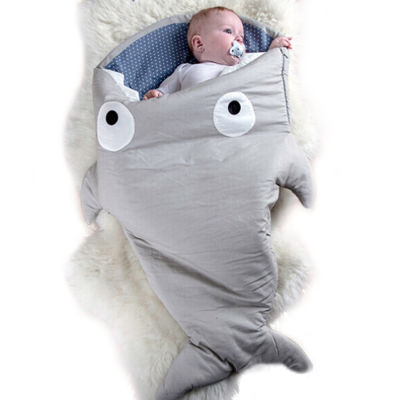 6 Colors Baby Sleeping Bag Cute Cartoon Shark Babies Sleep Bag Soft Thick Blanket Shark Babies Newborn Infant Kids Warm Swaddle