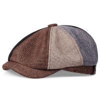 Men Retro Berets Newsboy Caps Fashion Stitching Flat Berets Cap Autumn Winter Women Vintage Painter Octagonal Hats Gorras