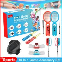 10 In 1 For Nintendo Switch Sports Control Set Joy-Con Wristband/Tennis Racket/Leg Strap Motion Game Accessories For Switch OLED