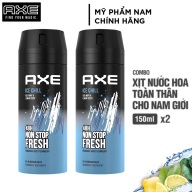 Combo 2 Xịt khử mùi toàn thân nam AXE Ice Chill 150ml x 2 chai hương nước hoa thumbnail
