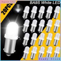 Ba9s แผงไฟหน้า Led สำหรับรถยนต์20ชิ้นหลอดไฟแบบกว้างโคมไฟอ่านหนังสือในร่มหลอดไฟกลมแผงไฟแดชบอร์ด