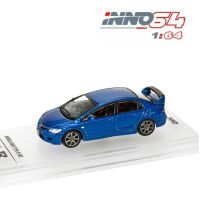 INNO64 1:64 Honda Civic FD2 2007สีน้ำเงินโมเดลรถเหล็ก