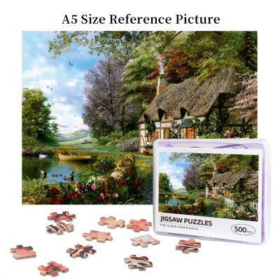 Country Cottage Wooden Jigsaw Puzzle 500 Pieces Educational Toy Painting Art Decor Decompression toys 500pcs