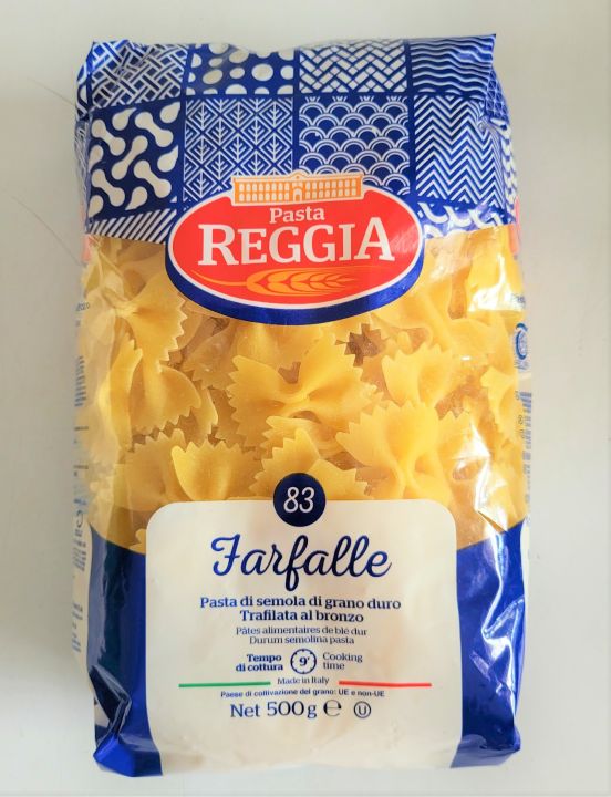 Gói 500g – SỐ 83] NUI Ý HÌNH NƠ [Italia] REGGIA No 83 Farfalle Pasta  (halal) (tgc) 