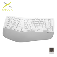 Delux GM902 Ergonomic Wireless Bluerooth Keyboard Switches Rechargeable Keypads For Laptop Computer