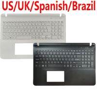 US/UK/Spanish SP/Brazil BR Keyboard FOR SONY SVF152A29W SVF1521GSAW SVF1532BCXW SVF152100C NO touchpad with Palmrest upper Cover