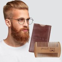 【HOT】 Wood Hair Beard Comb with Anti-Static Mustache Brushing Tools for Men