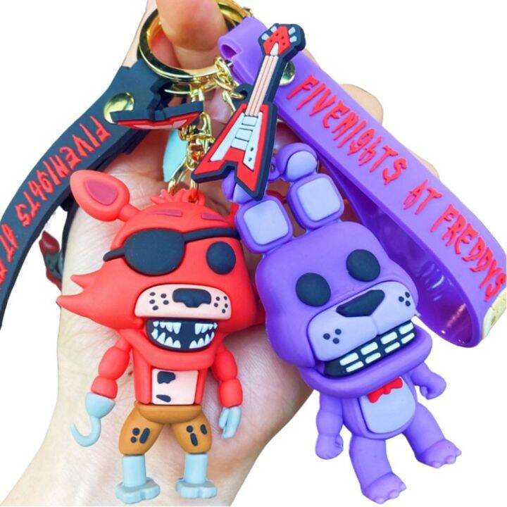 JDPOK One Eyed Figure FNAF Keychains Dairy Cattle Puppy Five Nights At