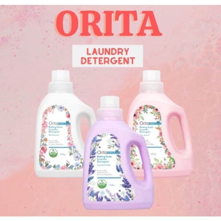 ORITA Baking Soda Laundry Detergent 1.5kg Aoral / Rose / Lavender Lazada