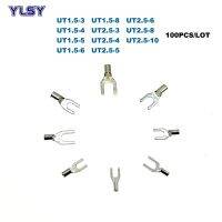 【hot】✤◕✹  100Pcs Fork Non-insulated Terminales Electric Spade Crimp Terminal UT1.5/2.5 Wire Cable 1.5/2.5mm2 16/14AWG