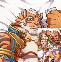 Dakimakura Anime Nekojishi Fury Tiger พิมพ์สองด้านชีวิตขนาดปลอกหมอนร่างกาย