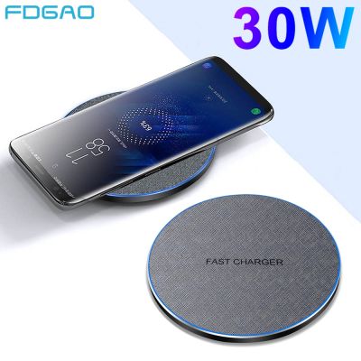 30W Wireless Charger for iPhone 14 13 12 11 XS XR X 8 Airpods 3 Pro Type C Induction Fast Charging Pad For Samsung S22 S21 S20