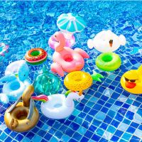 Flamingo Cup Holder Swimming Pool Toys For Baby Kids Pool Drink Holder Inflatable Donut Float Toy Pool Game Party Accessories