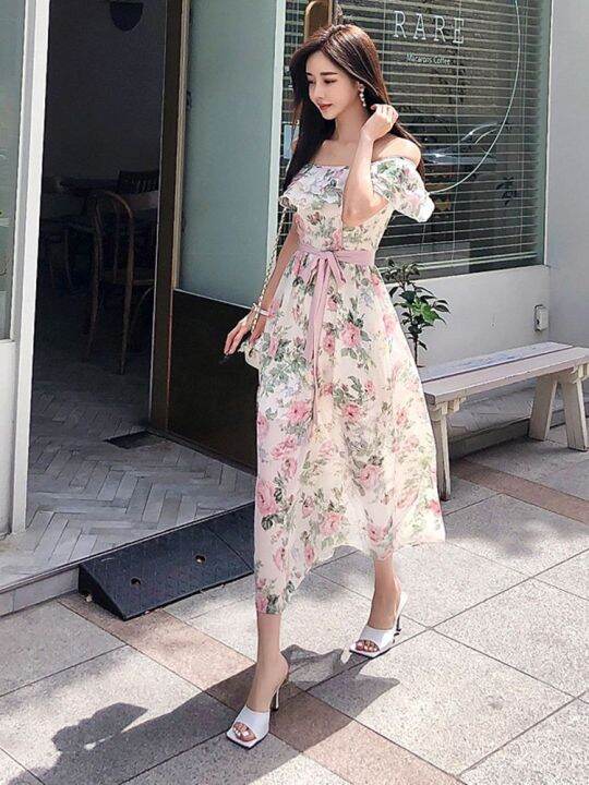 women-summer-korea-style-off-shoulder-maxi-dress-slit-bodycon-party-elegant-evening-vintage-printed-clothing