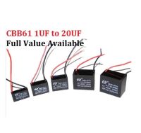 1pcs CBB61 Terminal Ceiling Fan Motor Running Capacitor 1uF 1.2uf 1.5uf 2uf 2.5uf 3uf 4uf 5 6 7 8 10 12 14 15 16 18 20 25UF 450V