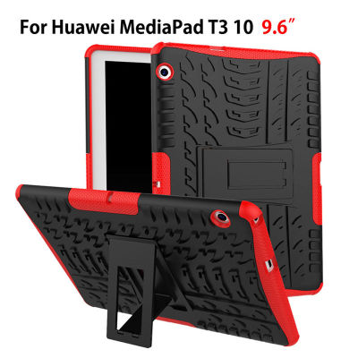 สำหรับ Huawei MediaPad T3 10 AGS-W09 AGS-L09 AGS-L03 9.6 "Heavy Duty 2 In 1 Hybrid ทนทานขาตั้งที่ทนทานกรณี
