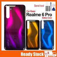 Niang P Lêng NBEI P-Pin Cho Realme OPPO 6 Pro Bl. รอบ OPPO Realme 6 Pro ฝาหลังเคสประตูแก้วอะไหล่โทรศัพท์มือถือสำหรับ Realme 6Pro RMX2061 RMX2063แบตเตอรี่ Cov