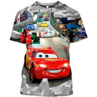 【cw】 Car McQueen Cartoon Childrens Clothing Cartoon Children Summer Short-Sleeved Boy 3D T-shirt Cute T Shirt Boys Clothes