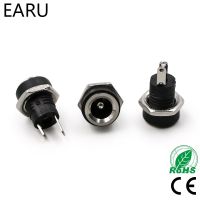 10Pcs 3A 12v For DC Power Supply Jack Socket Female Panel Mount Connector 5.5mm 2.1mm Plug Adapter 2 Terminal Types 5.5*2.1